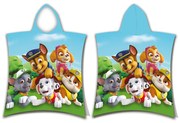 Παιδικό Πόντσο Βαμβακερό Βελούδινο Paw Patrol 320gsm - 50 x 115 cm - Τυρκουάζ - Borea