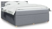 ΚΡΕΒΑΤΙ BOXSPRING ΜΕ ΣΤΡΩΜΑ ΑΝΟΙΧΤΟ ΓΚΡΙ 180X200 ΕΚ. ΥΦΑΣΜΑΤΙΝΟ 3289849