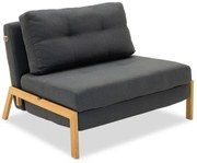 Πολυθρόνα-κρεβάτι Fancy με ύφασμα ανθρακί 95x98x70εκ 95x98x70 εκ.