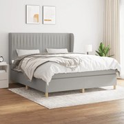 ΚΡΕΒΑΤΙ BOXSPRING ΜΕ ΣΤΡΩΜΑ ΑΝΟΙΧΤΟ ΓΚΡΙ 180X200 ΕΚ. ΥΦΑΣΜΑΤΙΝΟ 3128701