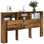 Ντουλάπι κεφαλάρι Παλιό ξύλο 180x19x103,5 cm Ξύλο μηχανής - Καφέ