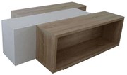 Τραπεζάκι Σαλονιού Raylie-1 Raily-1_41-1 110x41x75cm Oak-White