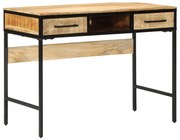 vidaXL Γραφείο γραφής με ράφι Καφέ 100 x 50 x 75 cm Στερεό ξύλο μάνγκο