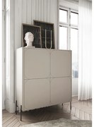 Μπουφές Sorena Μπεζ 124x140x45cm με μαύρα πόδια -  BOG4589