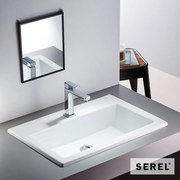 Νιπτήρας Πορσελάνης 60x42 (1 οπή) SEREL White 3042-300