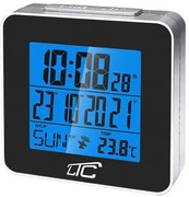 LTC ψηφιακό ρολόι LXSTP04C με ξυπνητήρι &amp; θερμόμετρο, επιτραπέζιο, μαύρο