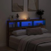 vidaXL Κεφαλάρι με Αποθηκευτικό Χώρο &amp; LED 180x17x102 εκ.