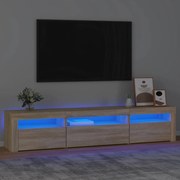 Έπιπλο Τηλεόρασης με LED Sonoma Δρυς 195x35x40 εκ. - Καφέ