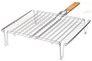 Σχάρα Ψησίματος Διπλή Με Πόδια BBQ Guru 10-238-017 35x25cm Silver Nava Μέταλλο