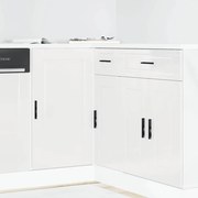vidaXL ντουλάπι βάσης κουζίνας Porto Λευκό Υψηλής στιλπνότητας