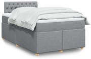 ΚΡΕΒΑΤΙ BOXSPRING ΜΕ ΣΤΡΩΜΑ ΑΝΟΙΧΤΟ ΓΚΡΙ 120X200 ΕΚ. ΥΦΑΣΜΑΤΙΝΟ 3288954