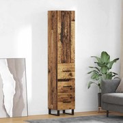vidaXL Highboard Παλιό Ξύλο 34,5 x 34 x 180 εκ. Επεξεργασμένο ξύλο