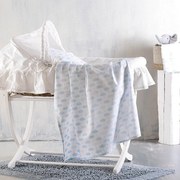 Σεντόνι Βρεφικό Cloudy Blue Ρυθμός Λίκνου 80x110cm 100% Cotton