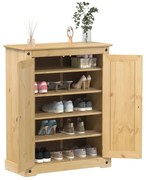 vidaXL Παπουτσοθήκη Corona 86x38,5x108 εκ. από Μασίφ Ξύλο Πεύκου