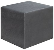 Σκαμπώ April Megapap βελούδινο χρώμα γκρι 40x40x40εκ.