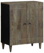 Sideboard ανοιχτό γκρι 60x33,5x75 cm μασίφ ξύλο Mango