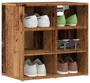 Ντουλάπες Παπουτσιών 2 τμχ Παλιό Ξύλο 52x30x50 cm