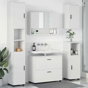 vidaXL Σετ Επίπλων Μπάνιου με συρτάρι 5 pcs Λευκό 30 x 35 x 192 εκ.