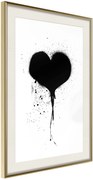 Αφίσα - Graffiti Heart - 40x60 - Χρυσό - Με πασπαρτού