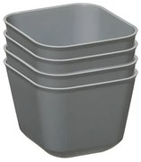 Κουτιά Αποθήκευσης (Σετ 4τμχ) F-V Flex Carre Gris 173621A
