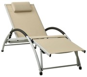 310530  SUN LOUNGER WITH PILLOW TEXTILENE CREAM 310530