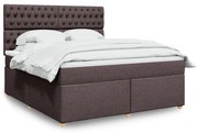 ΚΡΕΒΑΤΙ BOXSPRING ΜΕ ΣΤΡΩΜΑ ΣΚΟΥΡΟ ΚΑΦΕ 180X200 ΕΚ ΥΦΑΣΜΑΤΙΝΟ 3291369