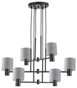 SE21-BL-100-SH2 ADEPT BLACK PENDANT GREY SHADE+