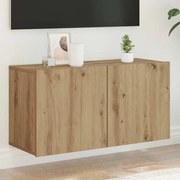 vidaXL Ντουλάπι Τοίχου Τηλεόρασης Artisian Δρυς 80 x 30 x 41 εκ.