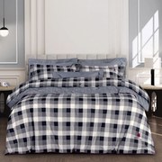 Σεντόνια 2177 (Σετ 4τμχ) Black-Grey Greenwich Polo Club Υπέρδιπλo 230x260cm 100% Cotton Satin