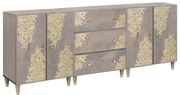 vidaXL Σετ Επίπλων Μπάνιου 3 pcs Γκρι και Χρυσό 180 x 33 x 75 εκ.