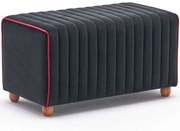 Σκαμπό Mabel 825BLC1634 80x40x40cm Black-Red