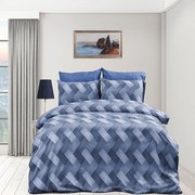 Παπλωματοθήκη Αλκμήνη 454 Blue DimCol Μονό 160x240cm Βαμβάκι-Πολυέστερ