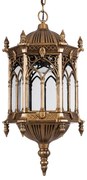 GloboStar DARCY 01815 Vintage Κρεμαστό Φωτιστικό Οροφής Μονόφωτο 1 x E27 Μπρούτζινο Μεταλλικό Φανάρι Πλέγμα Φ35 x Υ61cm - 01815