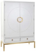 Ντουλάπι DKD Home Decor Λευκό Χρυσό Μέταλλο Λεύκες 120 x 50 x 175 cm