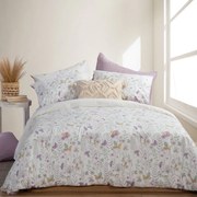 Σεντόνια Spring Mood Με Λάστιχο (Σετ 4τμχ) Mauve Nef-Nef King Size 180x235cm 100% Βαμβάκι