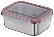 Φαγητοδοχείο 1001662800 1Lt-14x18,5x7,5cm Από Ανοξείδωτο Ατσάλι Silver Kuchenprofi Stainless Steel