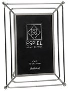 Κορνίζα Επιτραπέζια Μεταλλική FAM409 15x20cm Silver Espiel Μέταλλο