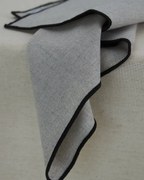 Μονόχρωμη Πετσέτα Φαγητού με Φεστόνι Sines 53x53cm Γκρι