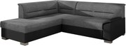 Γωνιακός καναπές Rims-Αριστερή-Μαύρο - Γκρι σκούρο