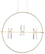 Κρεμαστό Φωτιστικό Οροφής LED 12W 3000Κ 1080LM Φ53 IONIAN ACA-JNEP12LED53GD-Χρυσό JNEP12LED53GD