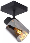 Φωτιστικό Οροφής Lucide 17999-01-30 ALION Μαύρο Ματ (Black Mat)|Φυμέ (Smoke)