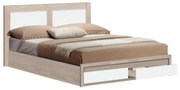Κρεβάτι CAPRI C312.06 Διπλό με 2 Συρτάρια Sonama - Λευκό 150x200 εκ. 158x206x93 εκ.