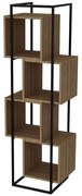 Ραφιέρα Δαπέδου Prada 875ZNA3657 52x38x160cm Walnut-Black