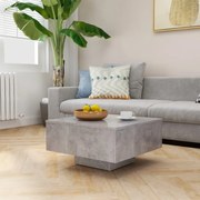 Τραπεζάκι Σαλονιού Γκρι Σκυροδέματος 60x60x31,5 εκ. Επεξ. Ξύλο 806889