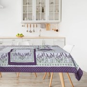 Τραπεζομάντηλο 0722 White-Purple-Green Das Home 140Χ180 Βαμβάκι-Πολυέστερ