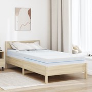 vidaXL Στρώματα Λευκό 90 x 190 cm 100% ύφασμα πολυεστέρα με τζακάρ
