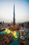 Φωτογραφία Elevated view of Burj Khalifa at twilight, Dubai, John Harper