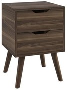 ALINA Κομοδίνο Απόχρωση Καρυδί  29x29x44cm [-Καρυδί-] [-MDF - Κόντρα Πλακέ - Καπλαμάς - Νοβοπάν-] Ε745,4