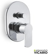 Μίκτης Εντοιχισμού 2 Εξόδων Glam Vicario Chrome 610050D-100