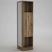 Έπιπλο Εισόδου Roll 804TRH4108 44,8x44,8x180cm Walnut Μοριοσανίδα, Μελαμίνη